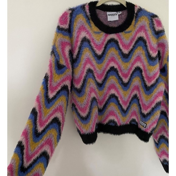 THE Ragged Priest Fluffy Knitted Sonic Jumper Sweater Sz S - Picture 5 of 12